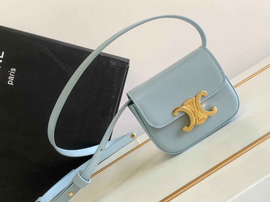 Celine Small Box Blue Mint GHW