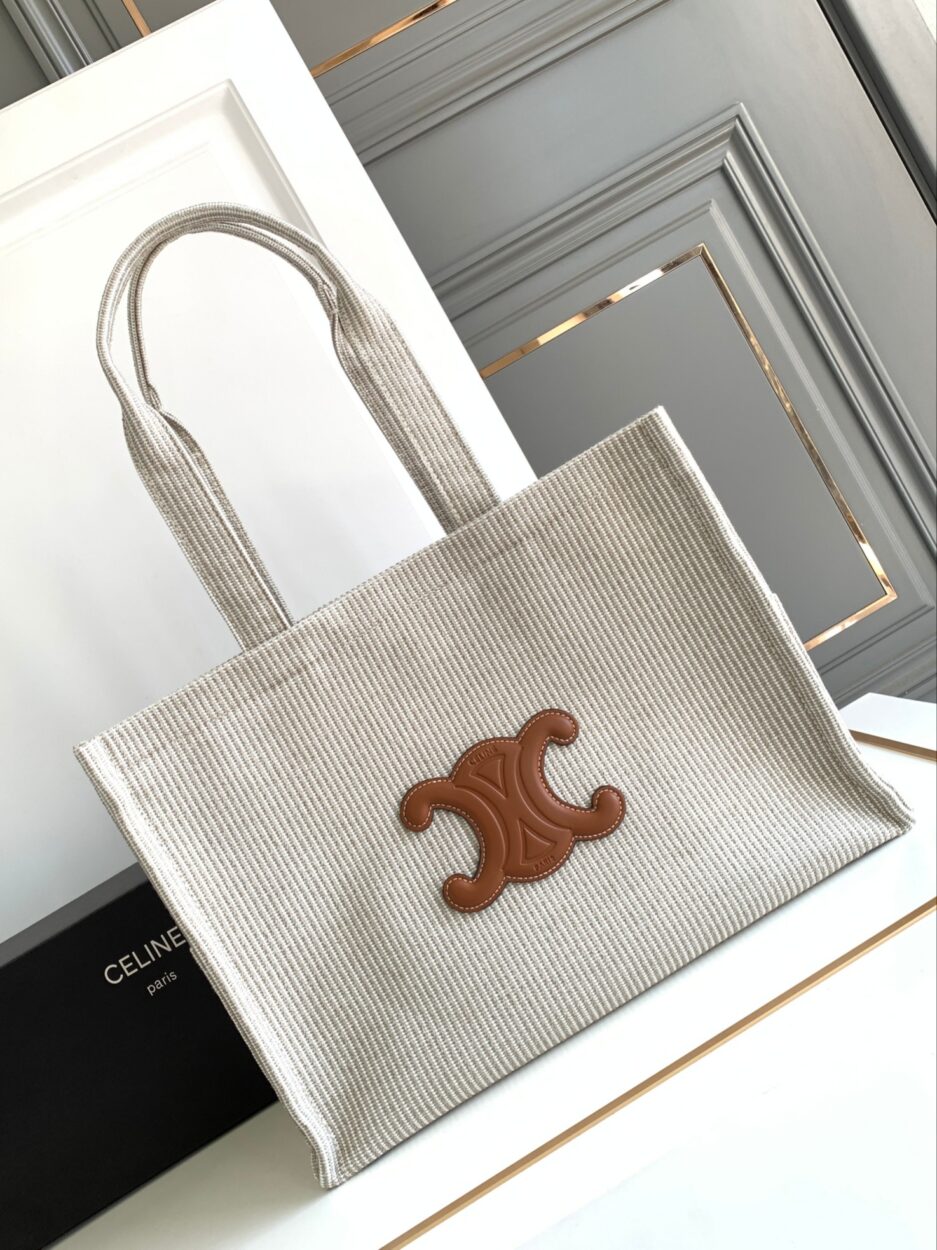 Celine Cabas Thais White Caramel Medium